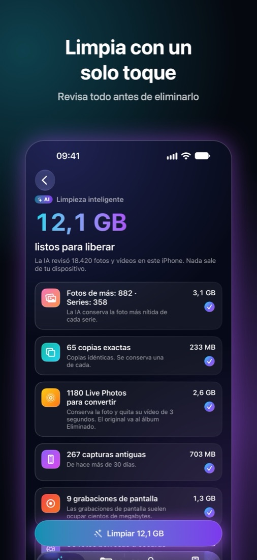 Pantalla de Shinefy 2
