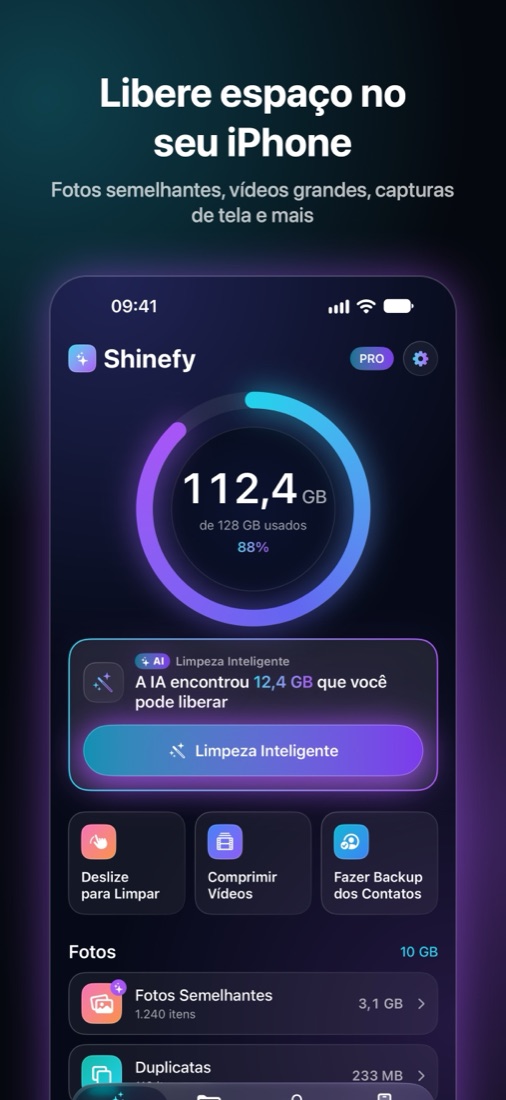 Tela do Shinefy 1